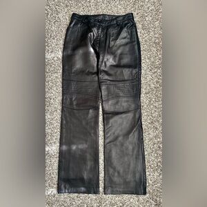 Vintage Size 12 Black Leather Oscar Leopold Pants